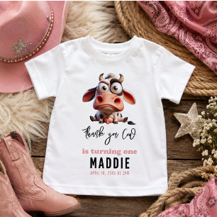 Camiseta Para Bebê Caricaturas Vaca Sagrada Eu Sou Uma Vaqueira 1º An