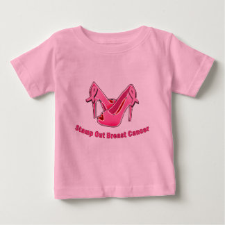 Camiseta Para Bebê Carimbe para fora estiletes do cancro da mama