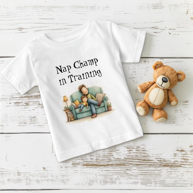 Camiseta Para Bebê Carimbo Nap no Dia de os pais de Treinamento (Criador carregado)