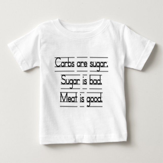 Camiseta Para Bebê Carne é boa (Frente)