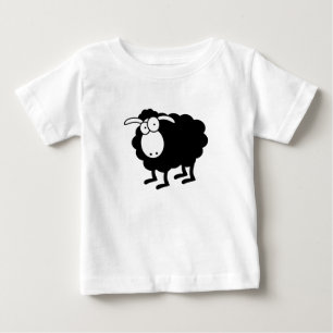 Camiseta Para Bebê Carneiro preto