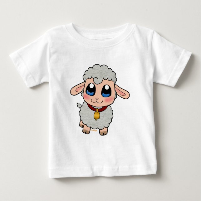 Camiseta Para Bebê Carneiros bonitos (Frente)