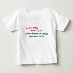 Camiseta Para Bebê Caro Papai noel, eu fui bom!