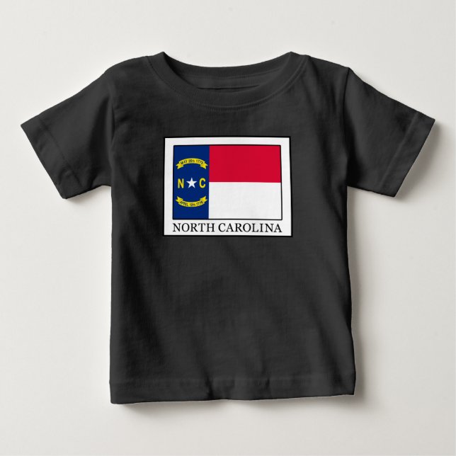 Camiseta Para Bebê Carolina do Norte (Frente)