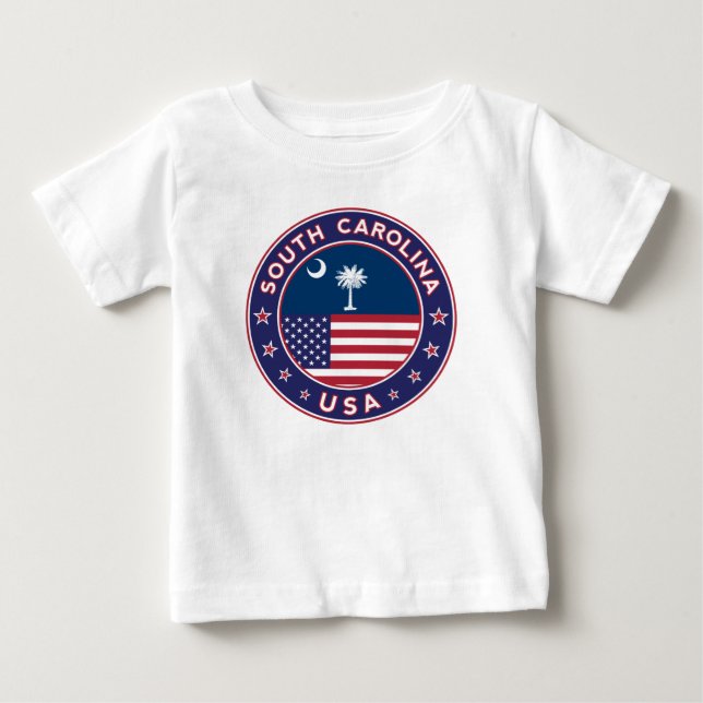 Camiseta Para Bebê Carolina do Sul (Frente)