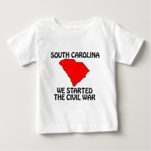 Camiseta Para Bebê Carolina do Sul - Nós começamos a Guerra Civil