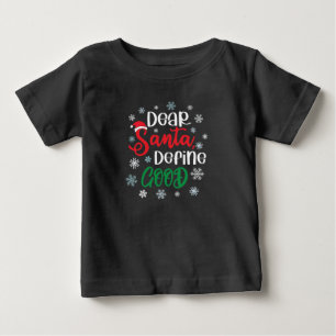 Camiseta Para Bebê Caros Papais noeis definem um bom Natal engraçado