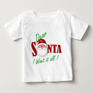 Camiseta Para Bebê Caros Papais noeis, quero tudo!