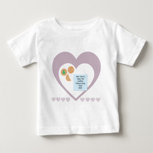Camiseta Para Bebê Caros Papais noeis - Traga Brinquedos (Frente)