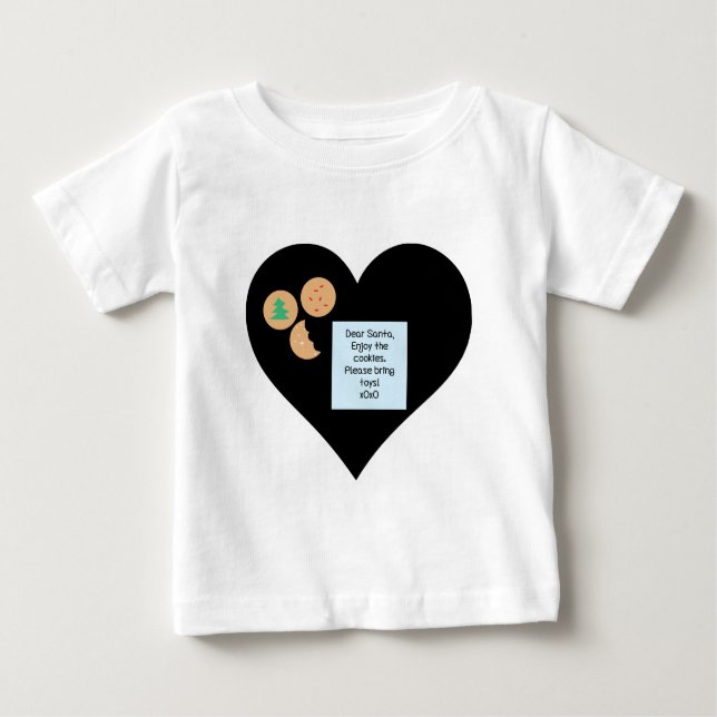 Camiseta Para Bebê Caros Papais noeis - Traga Brinquedos (Frente)
