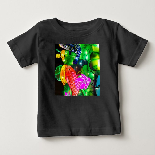 Camiseta Para Bebê Carpas Iluminadas (Frente)