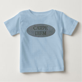 Camiseta Para Bebê Carpe Diem Stone Baby Blue T-shirt
