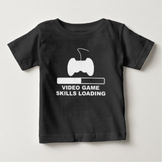 Camiseta Para Bebê Carregamento das habilidades do jogo de vídeo
