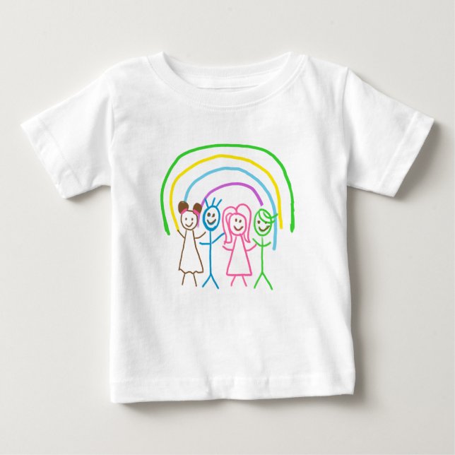 Camiseta Para Bebê Carregar Crianças de Desenho Transformando Trabalh (Frente)