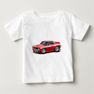 Camiseta Para Bebê Carro 1969 do vermelho de Camaro SS