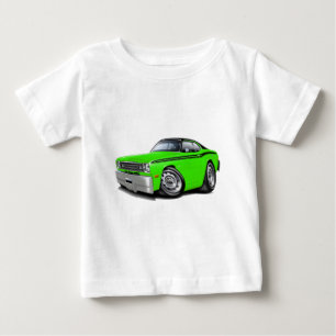 Camiseta Para Bebê Carro 1970-74 superior Limão-Preto do espanador