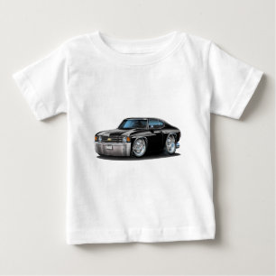 Camiseta Para Bebê Carro 1971-72 preto de Chevelle