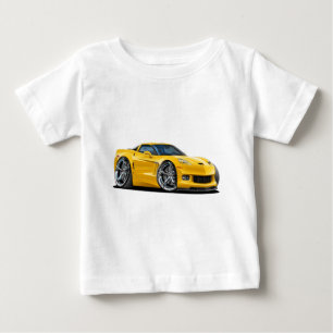 Camiseta Para Bebê Carro 2010-12 amarelo de Corveta