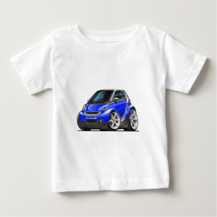 Camiseta Para Bebê Carro azul esperto