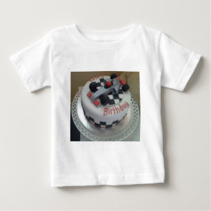 Camiseta Para Bebê carro de corrida de aniversário feliz