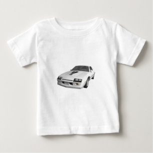 Camiseta Para Bebê carro de esportes de Camaro do anos 80: modelo 3D: