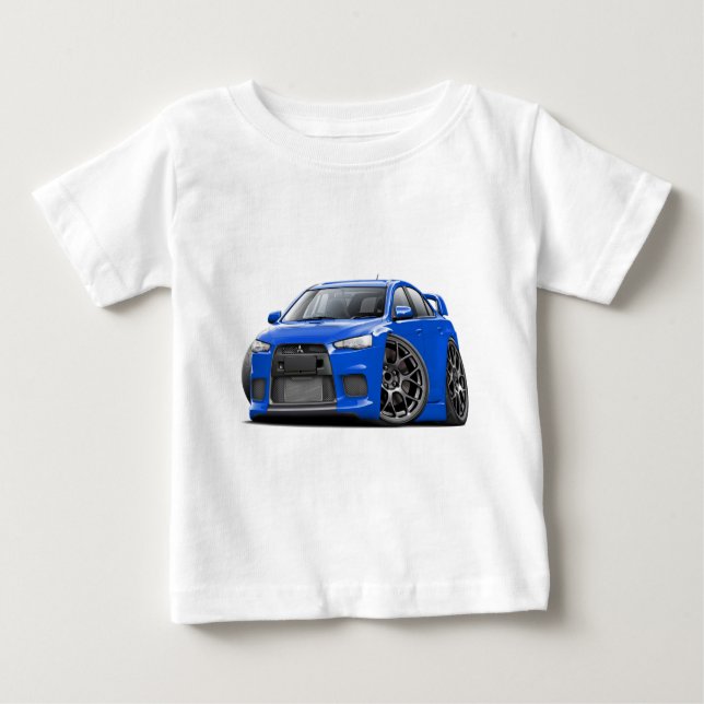 Camiseta Para Bebê Carro do azul de Evo (Frente)