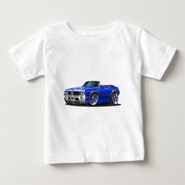 Camiseta Para Bebê Carro do azul do cutelo dos velhos (Frente)