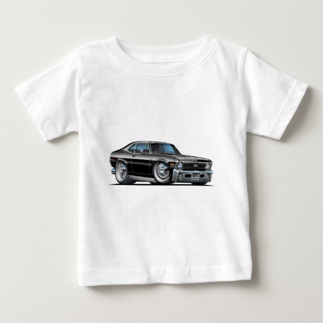 Camiseta Para Bebê Carro do preto da nova de Chevy (Frente)