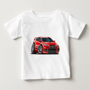 Camiseta Para Bebê Carro do vermelho de Mitsubishi Evo
