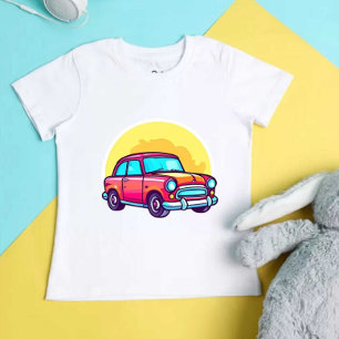 Camiseta Para Bebê Carro Impressão moderno moderno, crianças bonitas