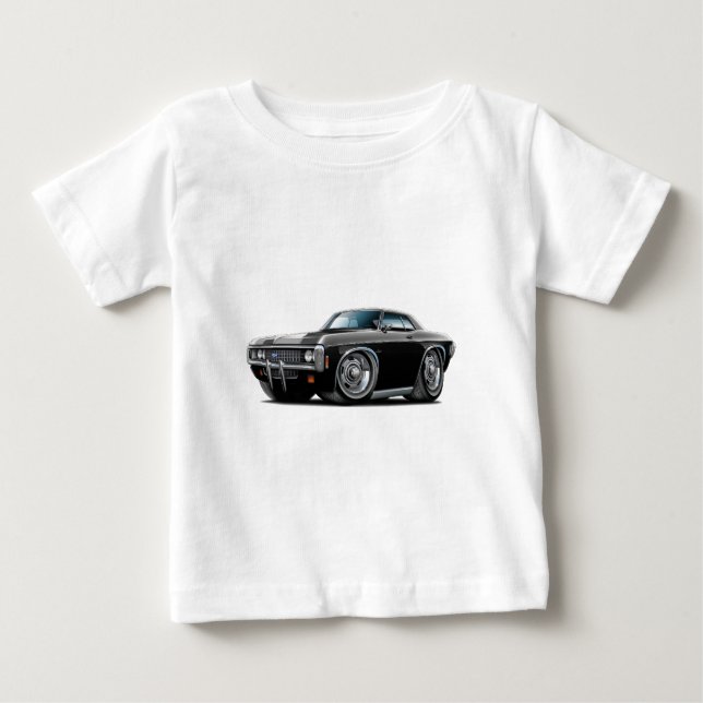 Camiseta Para Bebê Carro Preto Impala 1969 (Frente)