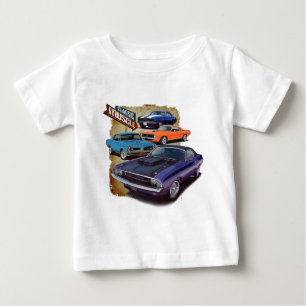Camiseta Para Bebê Carros Musculares Americanos