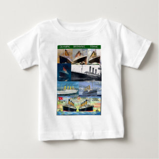 Camiseta Para Bebê cartão-postal titânico,britânico,olimpiadas,irmãs 