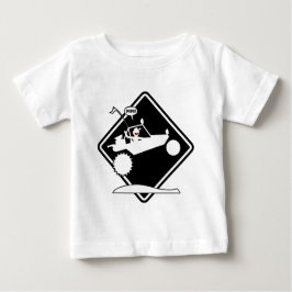 Camiseta Para Bebê Cartaz do cuidado do AR do TRILHO da AREIA