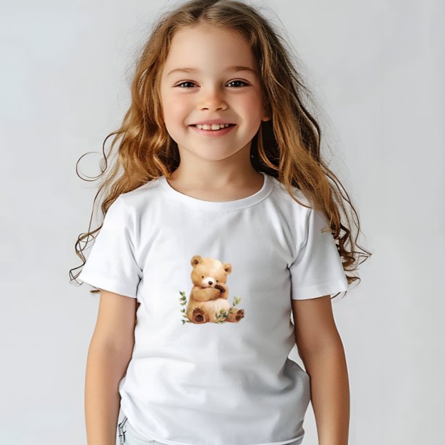 Camiseta Para Bebê Cartões de agradecimentos de Chá de fraldas de Urs (Cute Baby Bear Baby Shower Thank You Card Baby T-Shirt)
