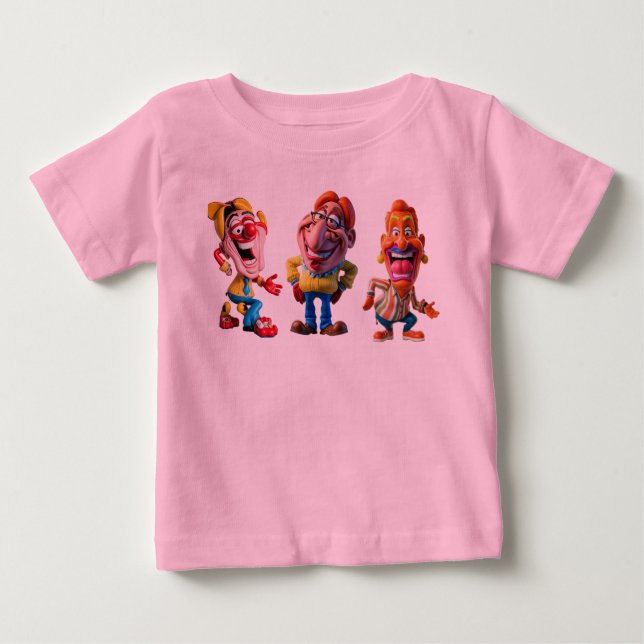 Camiseta Para Bebê Cartões Engraçados (Frente)
