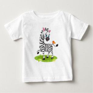Camiseta Para Bebê Cartoon-23960, Bebê-Zebra