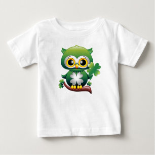 Camiseta Para Bebê Cartoon Americano Fofo da sorte de São Patrício