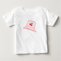 Cartoon Bebê Rosa Coquette Cereja Bucket Hat