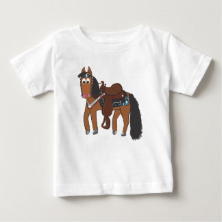 Camiseta Para Bebê Cartoon Bonito Cavalo Ocidental