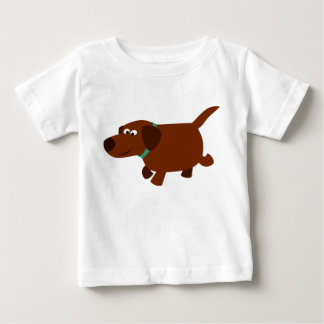 Camiseta Para Bebê Cartoon Bonito Chocolate Labrador Bebê T-Shirt