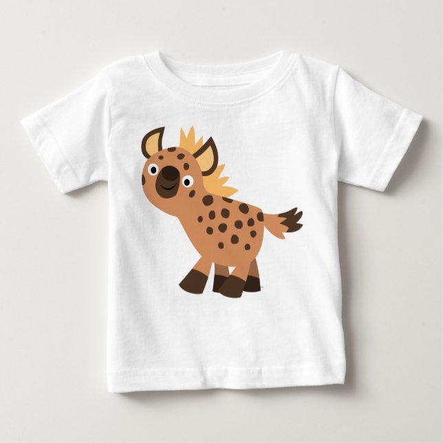 Camiseta Para Bebê Cartoon Bonito Hyena Baby T-Shirt (Frente)