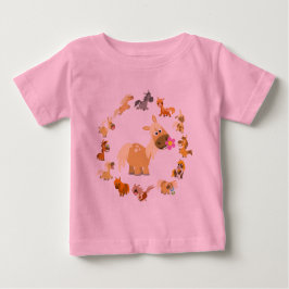 Camiseta Para Bebê Cartoon Bonito Ponies Mandala Baby T-Shirt