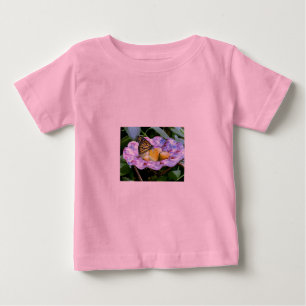 Camiseta Para Bebê Cartoon da borboleta