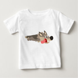 Camiseta Para Bebê Cartoon da Frota Bonita Wolf Baby T Shirt