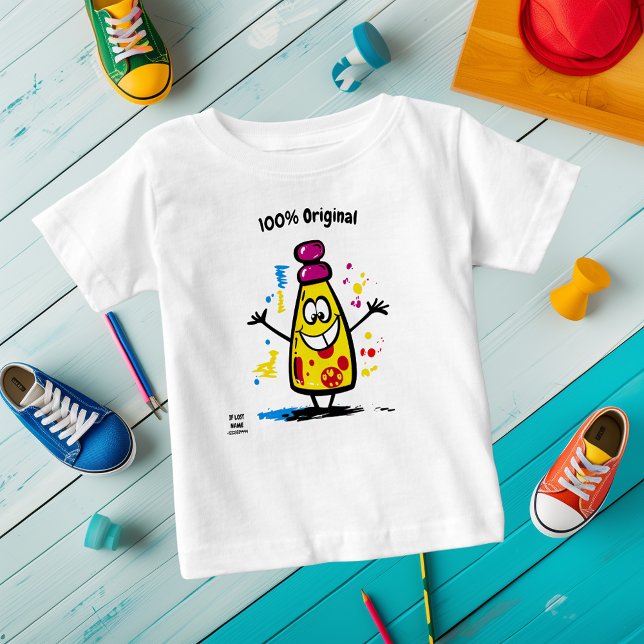 Camiseta Para Bebê Cartoon de agitador de sal - Divertido e personali (Criador carregado)