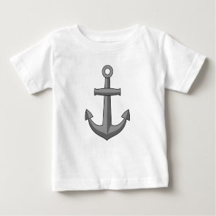 Camiseta Para Bebê Cartoon de Âncora de Barcos