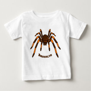 Camiseta Para Bebê Cartoon de aranha-do-marrom e-laranja-acastanhado