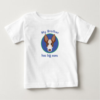 Camiseta Para Bebê Cartoon de Cachorro Podenco