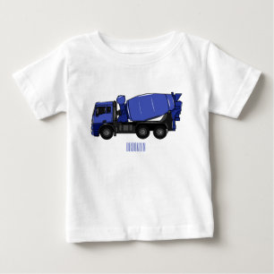 Camiseta Para Bebê Cartoon de caminhão de transporte misto em betão